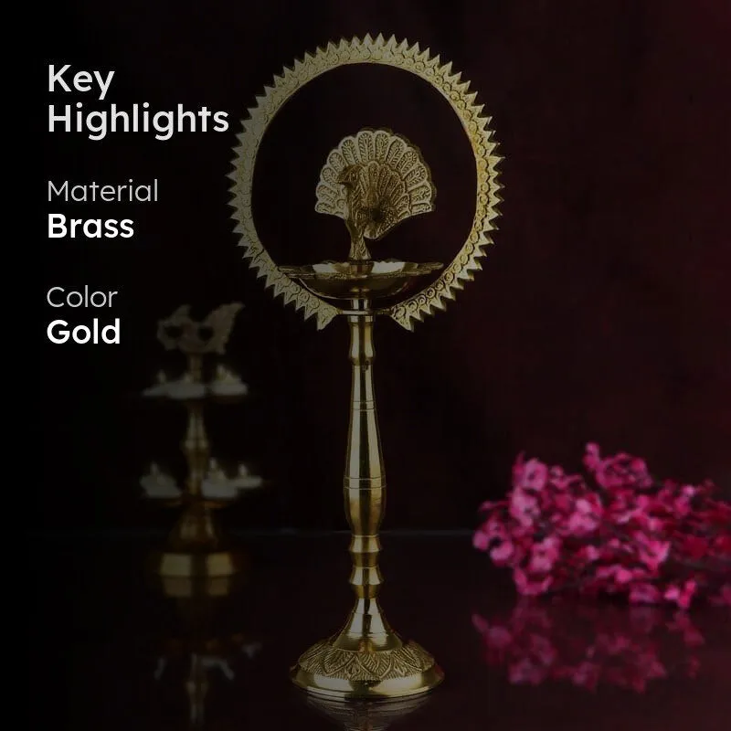 Divine Aura Brass Lamp - Medium media 2