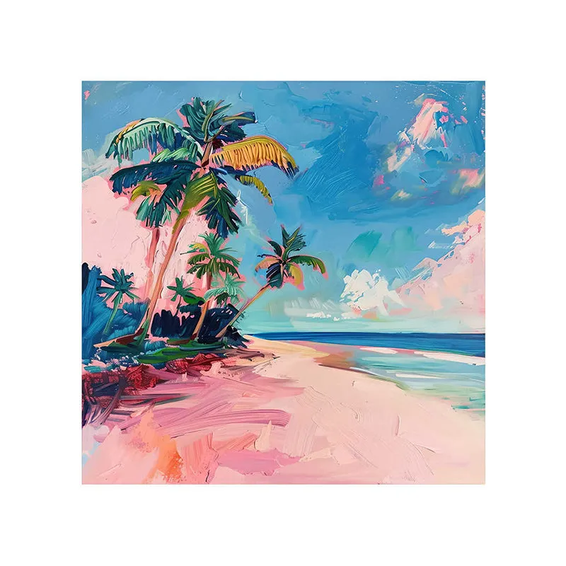 Sunny Tropical Beach Wall Painting media 5
