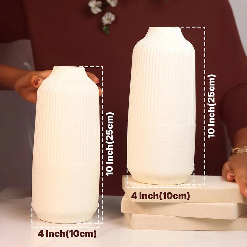 Ivory Column Vase - Set Of Two media 6