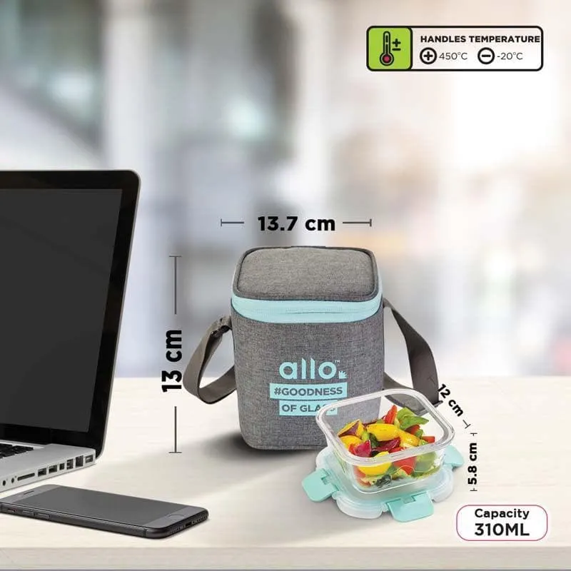 Jonas Lunchbox With Square Grey Bag (310 ML) - Set Of Two media 6