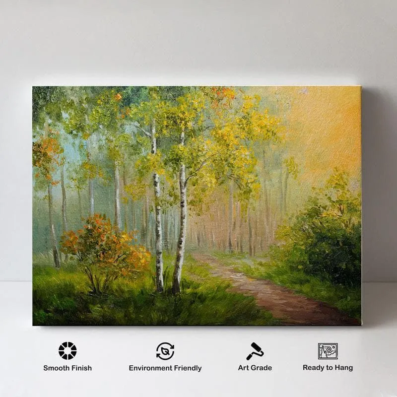 Birch Forest Painting - Maksim Gorbunov - Gallery Wrap media 4