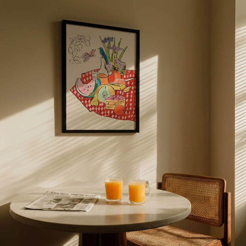 Savory Scene Archival Canvas Wall Art - Black media 5