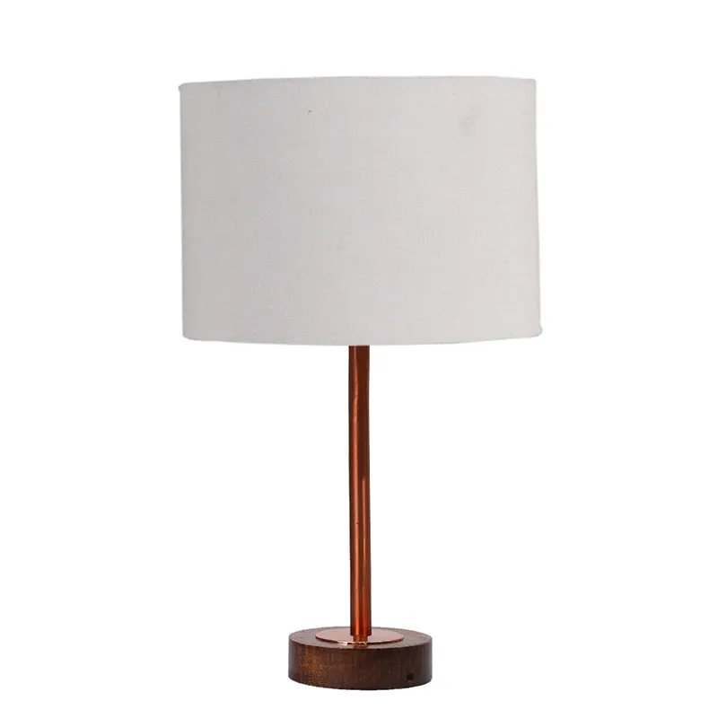 Cotin I Rodin Wooden Table Lamp - Grey,Copper,Brown media 4