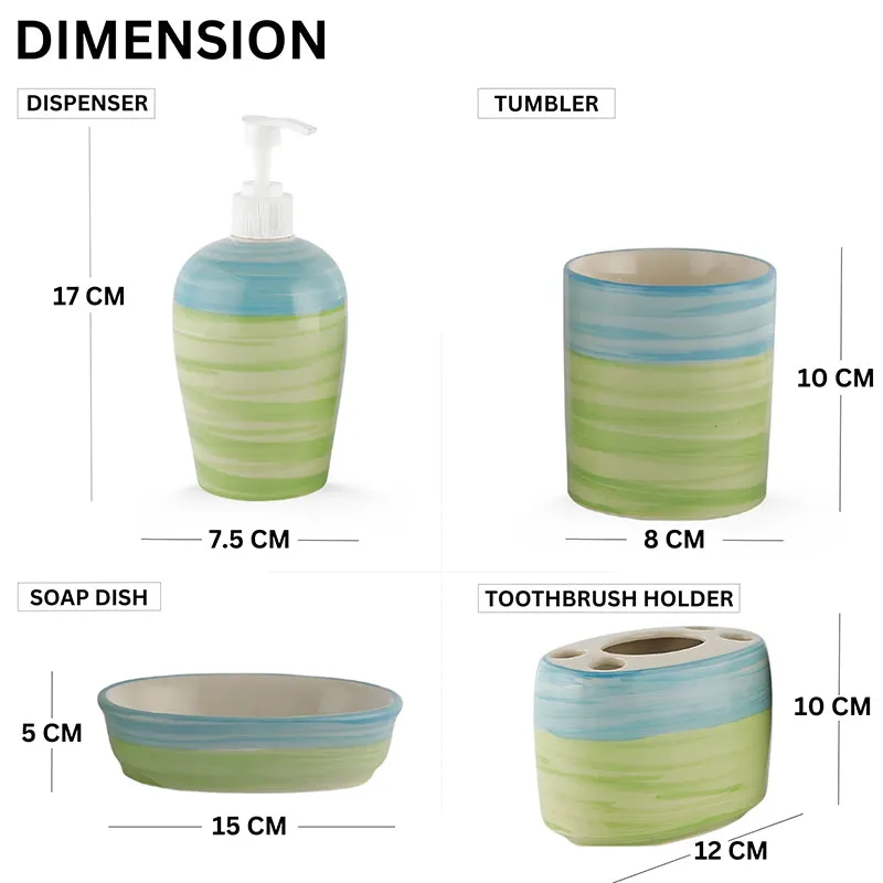 Souk Sips Ceramic Bathroom Set - Four Piece Set media 8