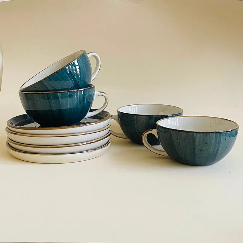 Cerabrew Ceramic Cup & Saucer (320 mL Each) - Set of Four media 4