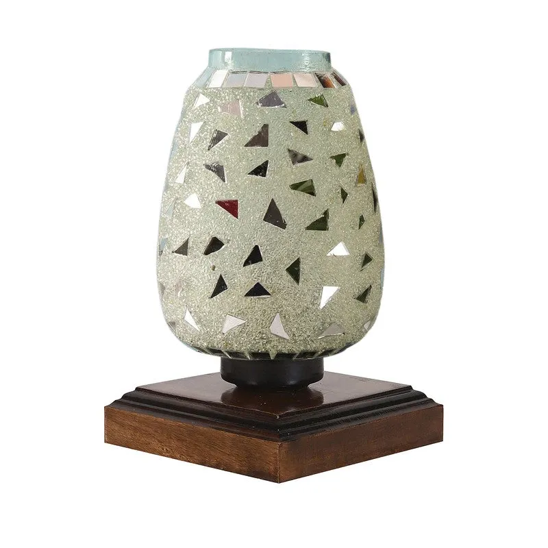 Orvella Mosaic Glass Table Lamp With Wooden Base media 5