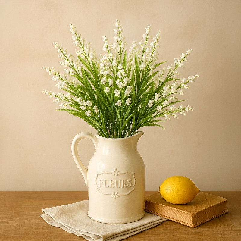 PureBloom (White) Chic Artificial Floral Accent - Set Of Two