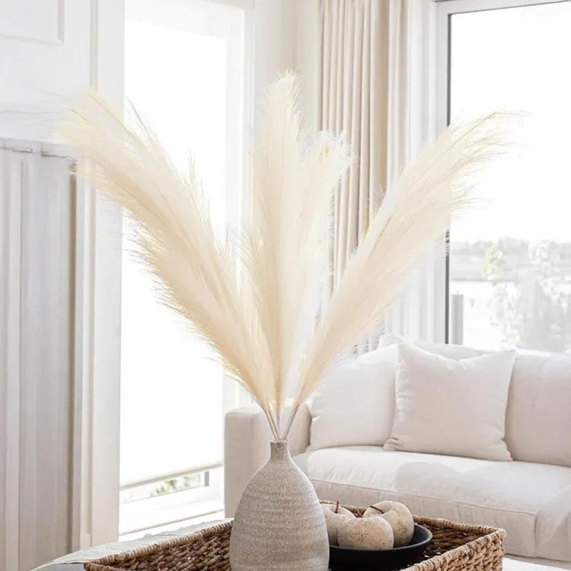 Artificial Feathery Pampas Grass (Off White) - Set Of Four media 3