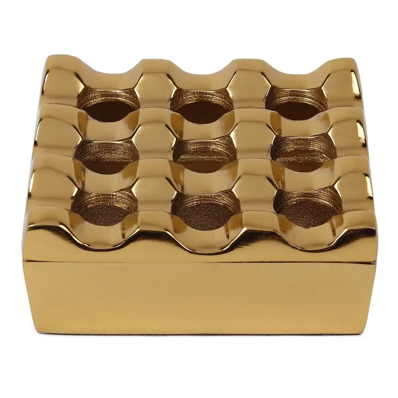 Luxe Grid  Ash Tray - Gold media 4