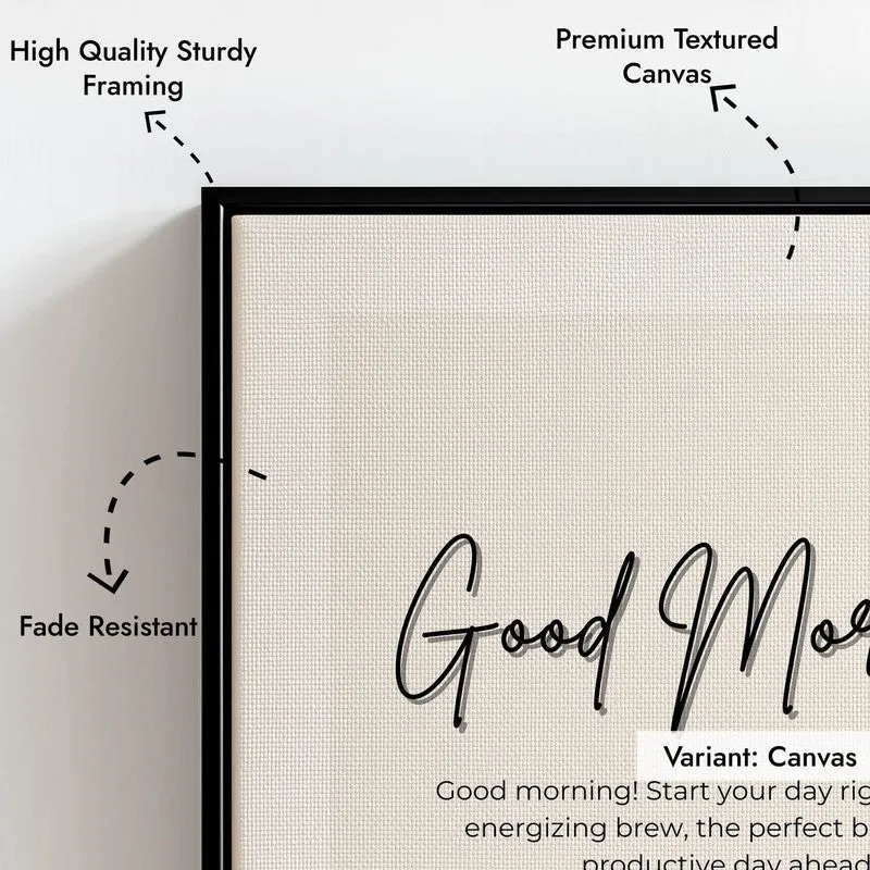 MorningBrew Archival Canvas Wall Art - Black media 7