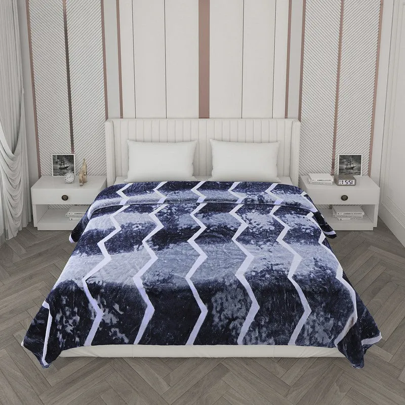 Monte Carlo Midnight Mosaic Blanket (Blue) - 600 GSM media 4