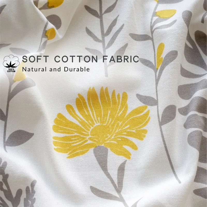 Tranquebar Home Garden Grace Cotton Curtains(Yellow) - Set Of Two media 4