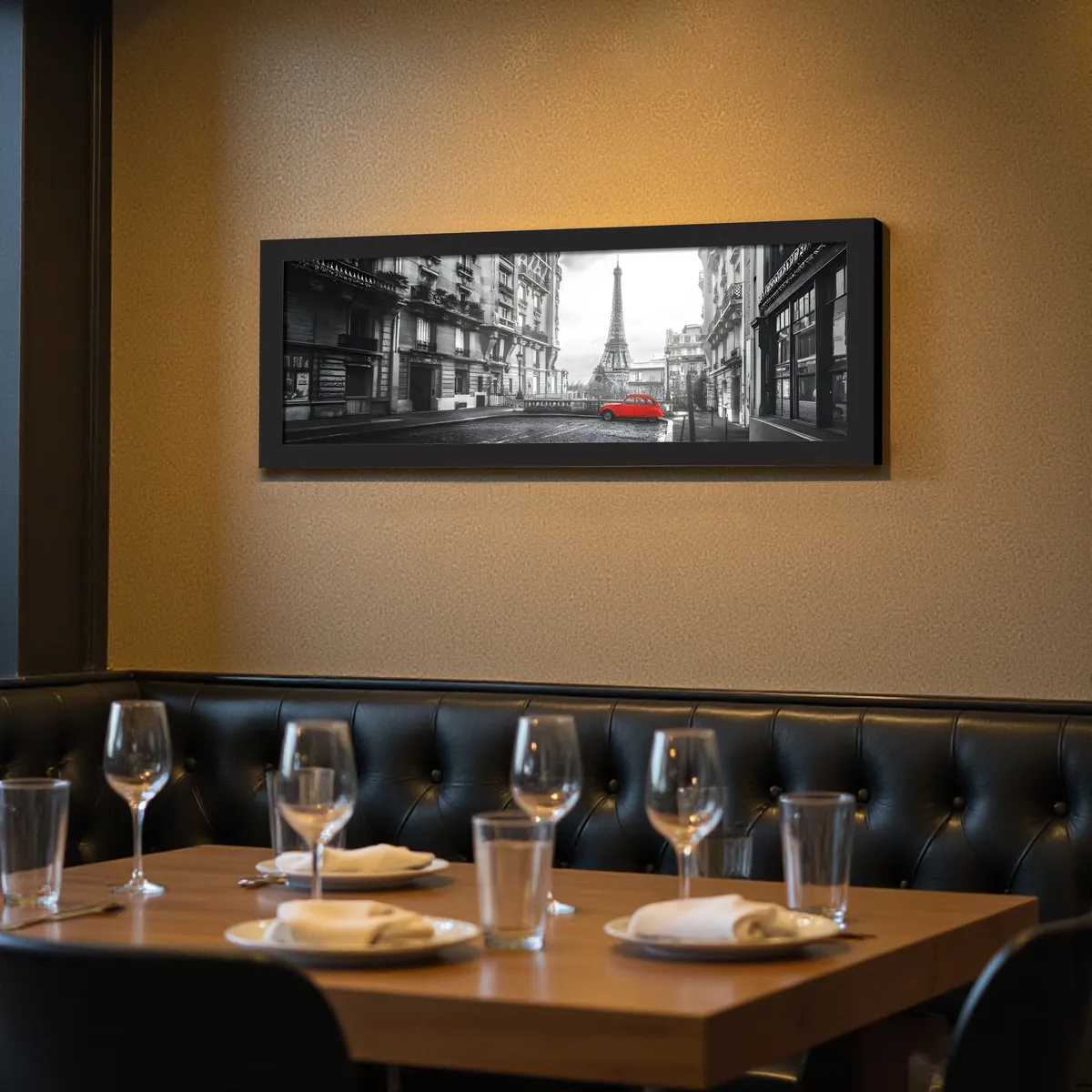 Classic Paris Street Wall Painting With Frame media 6