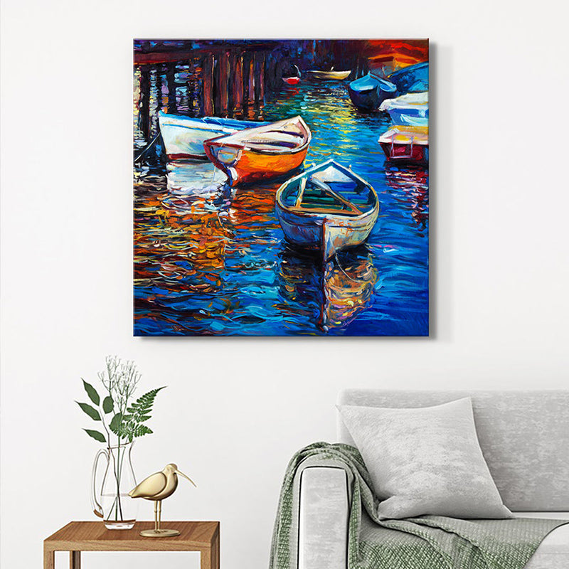 Still Waters Blue Horizon Wall Painting
