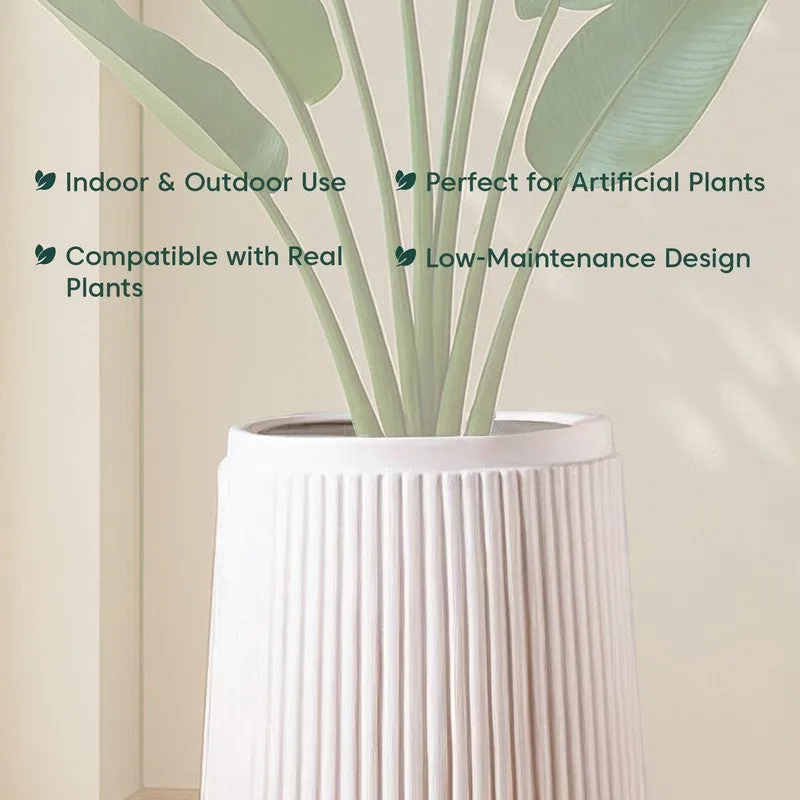 Amsterdam Muse Fiberglass Planter - White media 6