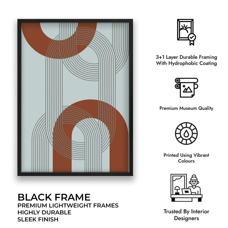 Linear Echo Canvas Wall Painting With Black Frame media 12