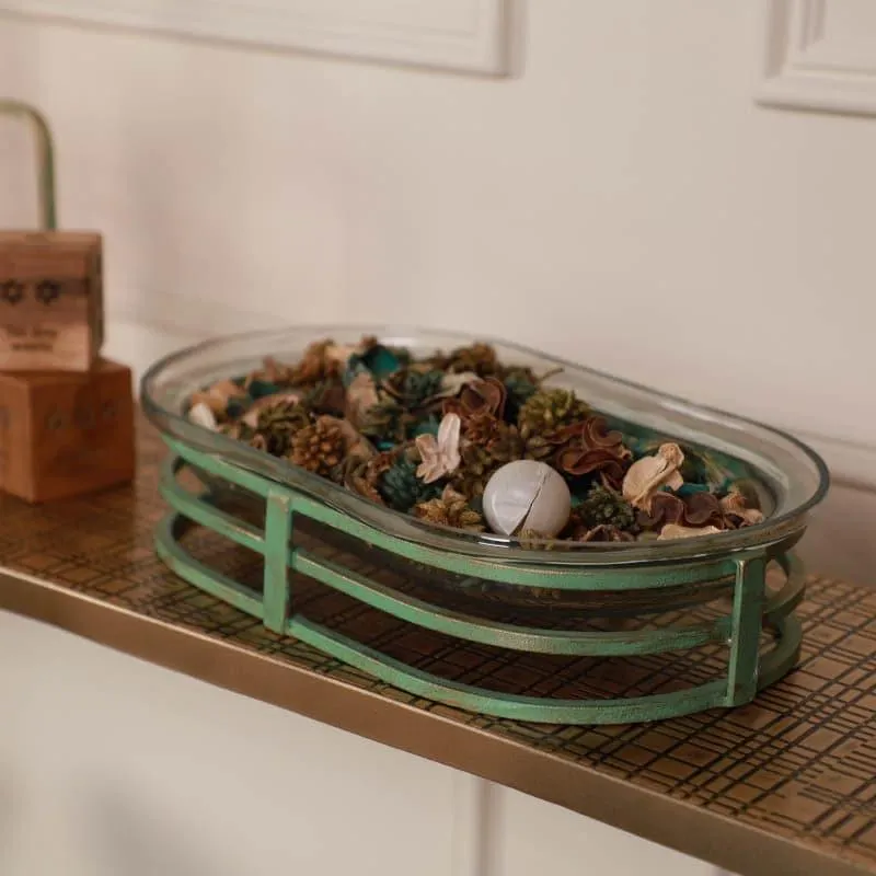Bella Turquoise Decorative Plate With Stand media 3