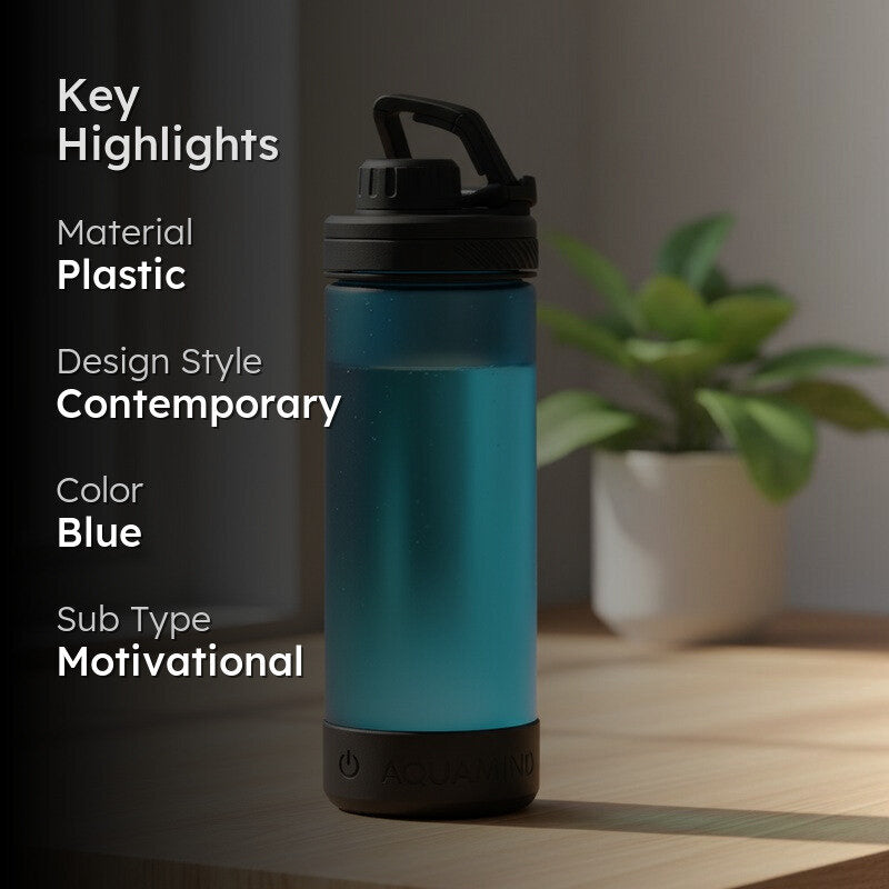 Sound and glow of Hydration Smart Water Bottle - Blue (600 mL) media 2