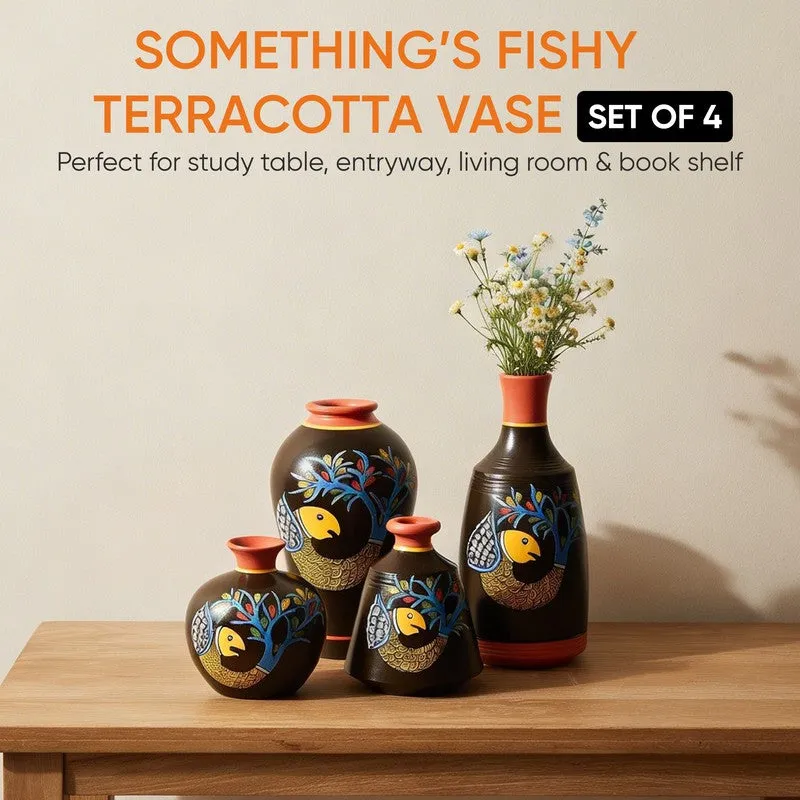 Meluha Terracotta Vase - Four Piece Set media 10
