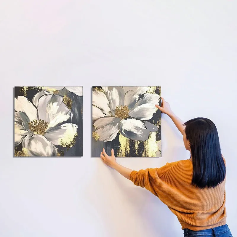 Strokes Of Daisy Canvas Wall Art - Set Of Two media 6
