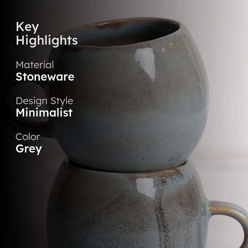 Petal Stoneware Coffee Mug (280 mL Each) - Set of Two media 2