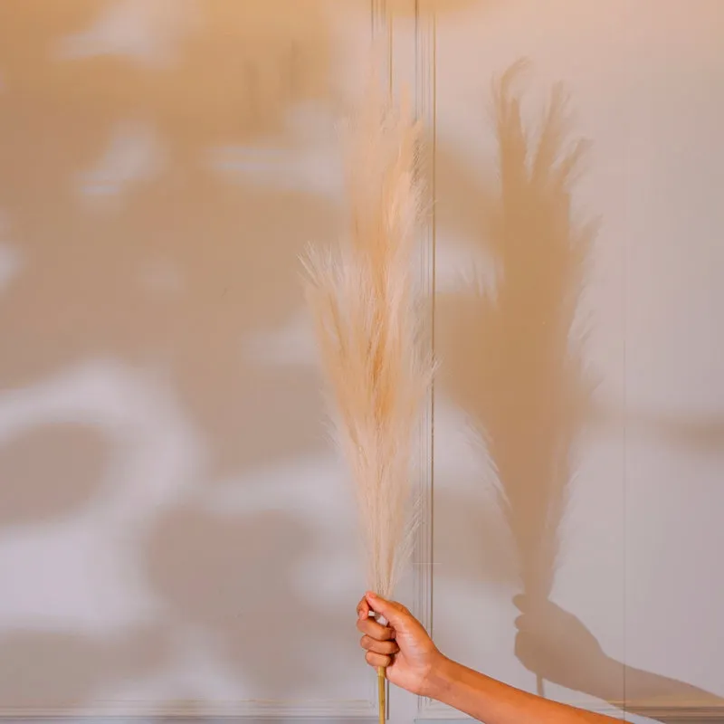 Faux Pampas Grass Stick (White) - 35 CM media 4