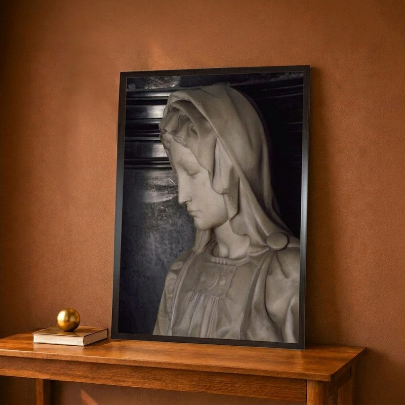 The Virgin Detail from Madonna and Child Canvas Wall Painting - 9 x 12 Inches