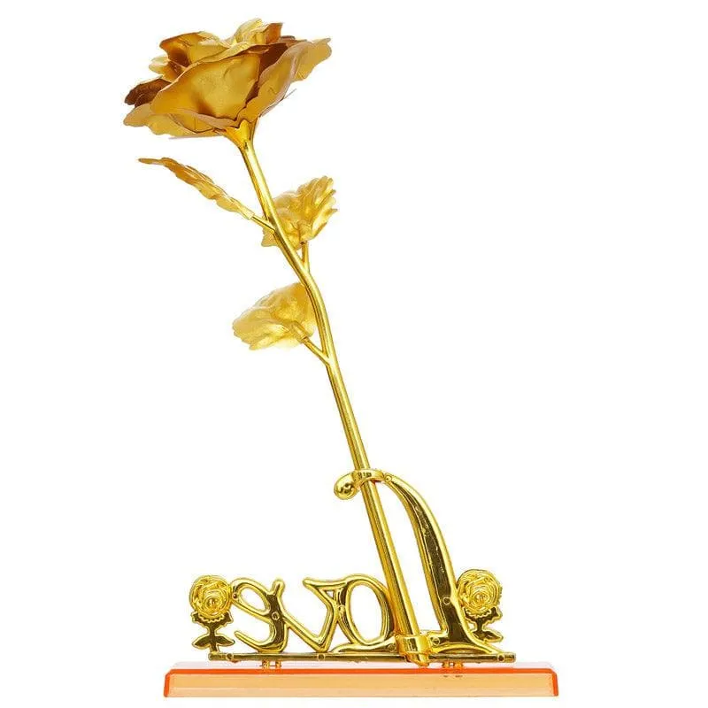 Forever Your Lover Valentine Showpiece - Gold media 4