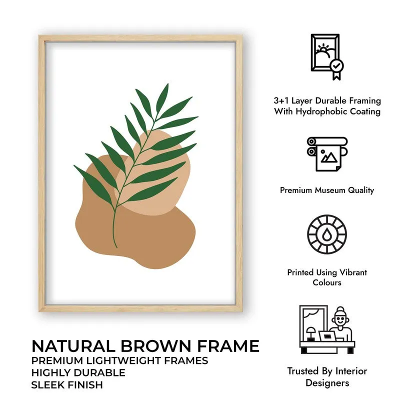 Clay Verve Canvas Wall Painting With Brown Frame media 9