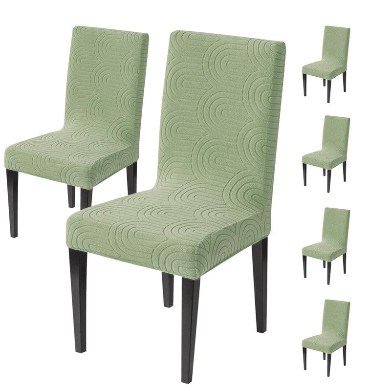 CasaCharm Fit Chair Cover (Green) - Set Of Six media 3