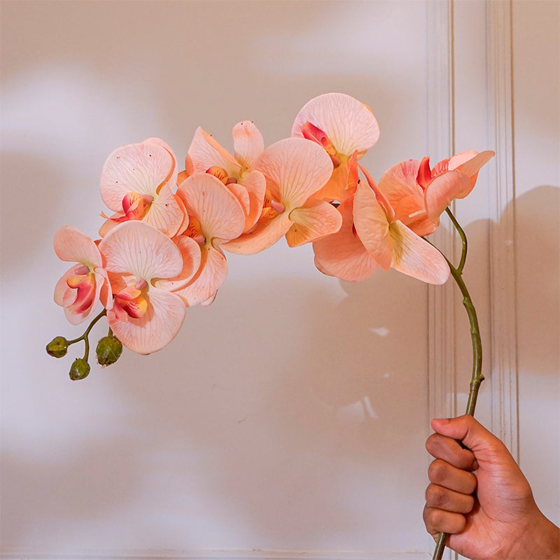 Faux Orchid Flower Stick (Peach) - 38 CM media 3