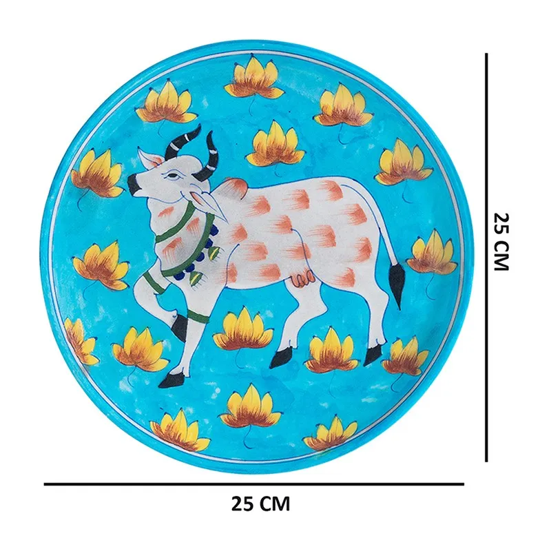 Nandi Blue Handpainted Wall Plate media 7