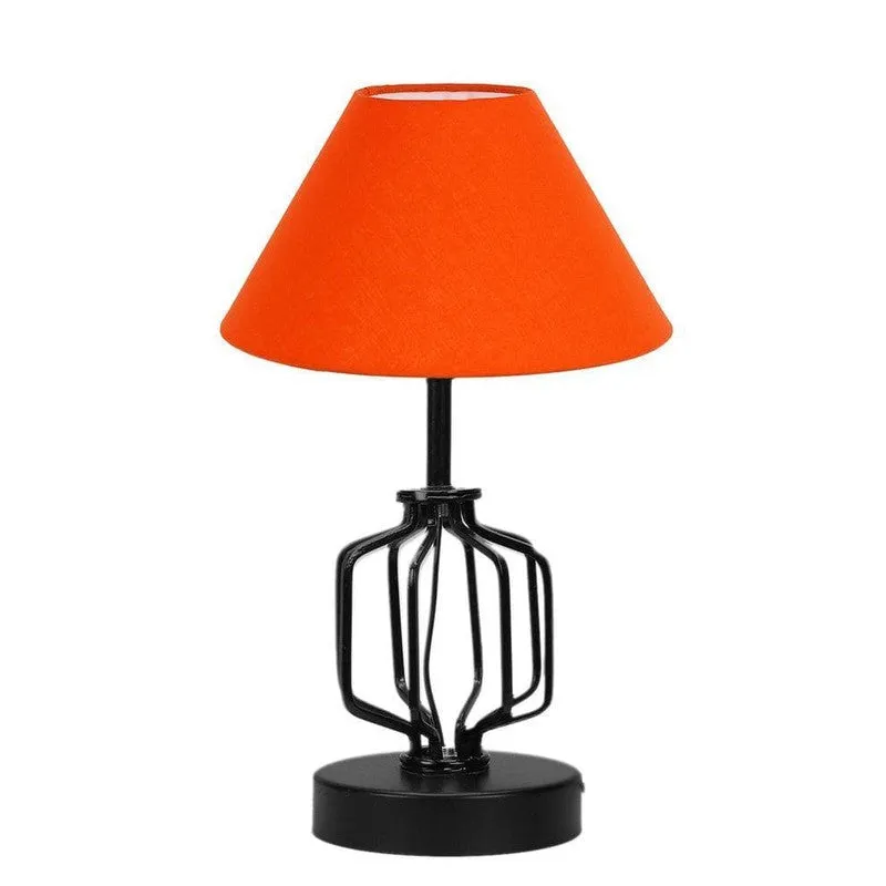 Cosmo Fabric Table Lamp - Orange,Black media 4