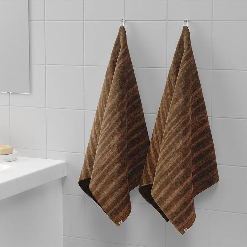 Sunscreen Terry Cotton Hand Towel (Brown) - Set Of Two media 1