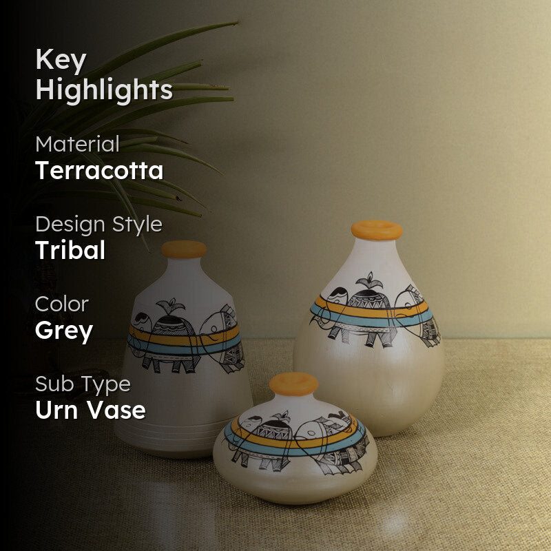 Sinchora Mystic Madhubhani Vase - Set Of Three media 2