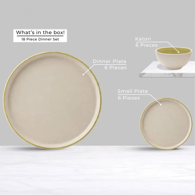 Aarunya Ceramic Dinner Set - 18 Piece Set media 3
