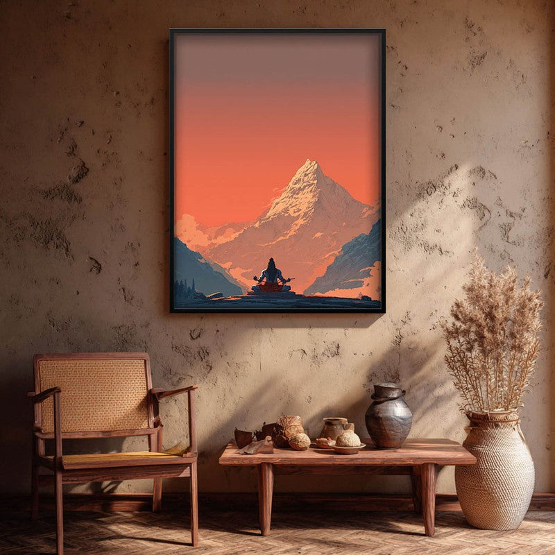 Mahadev Meditating Blissful I Wall art