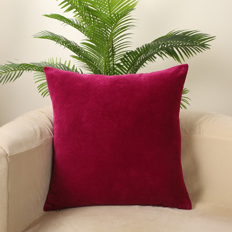 Solid Luxe Cushion Cover - Maroon