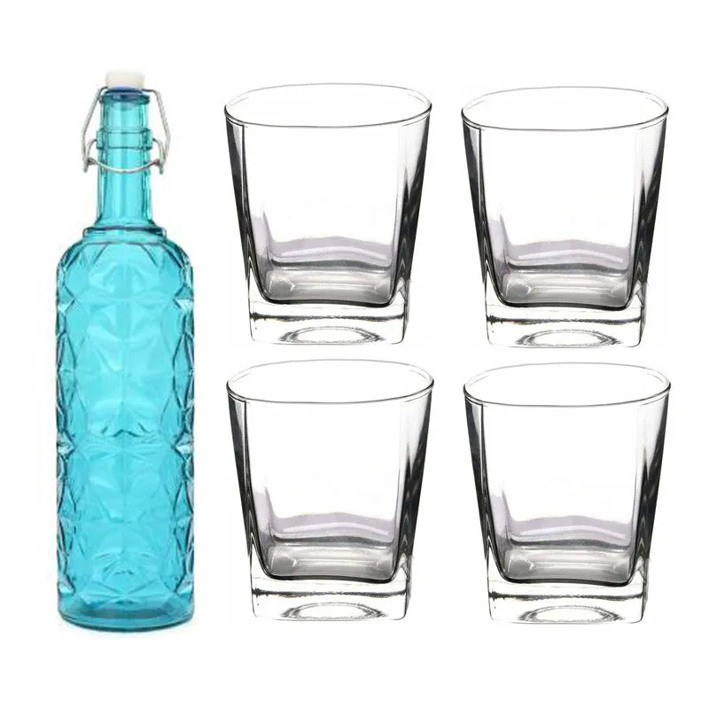 Quentin 1000 mL Water Bottle With 180 mL Glasses - Five Piece Set media 1