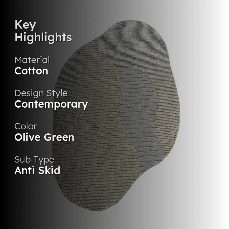 Trezel I Cotton Carpet - Olive Green media 2