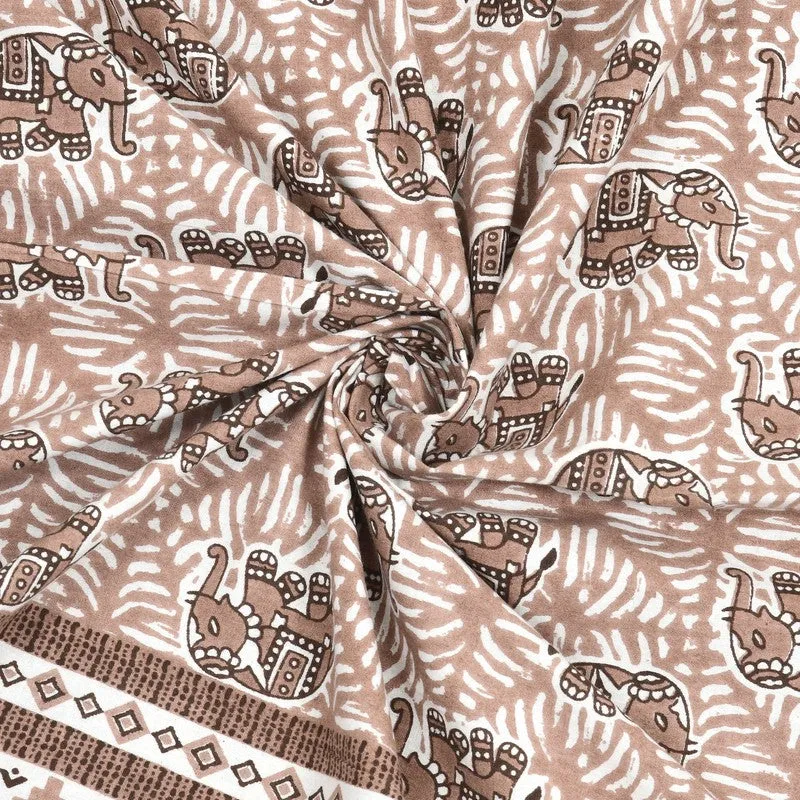 Linera Cotton Bedsheet (Brown) - 240 TC media 5