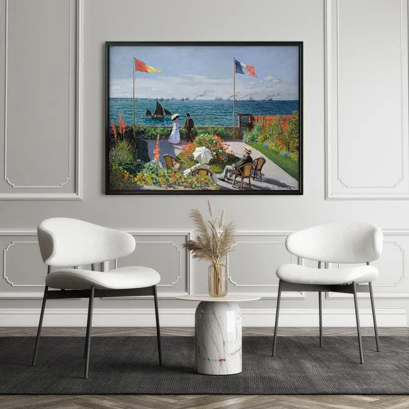 Garden At Sainte Adresse By Claude Monet - Black Frame media 5