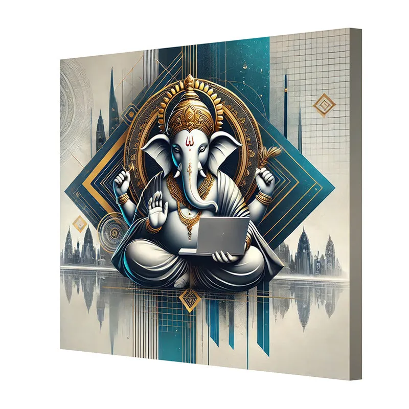 Jnana Ganapathi Poly Canvas Wall Painting media 5