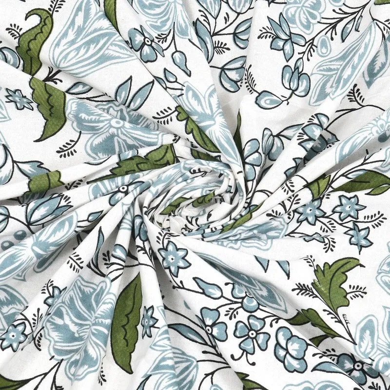Designa Cotton Bedsheet (Green,White) - 240 TC media 5