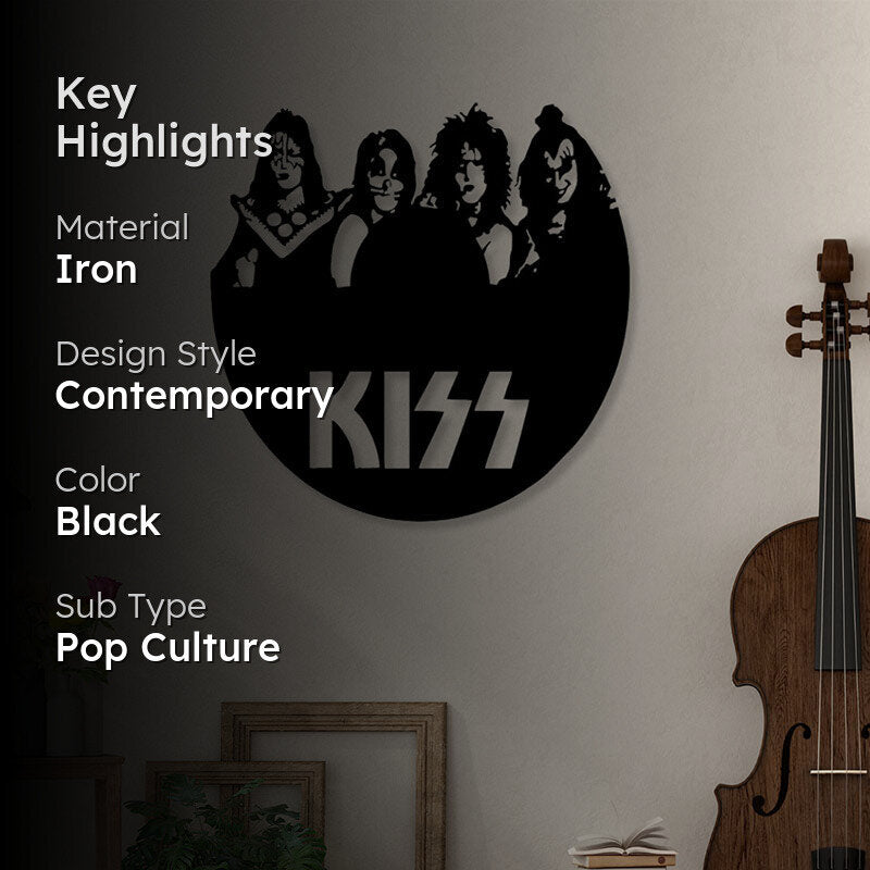 Kiss Black Iron Wall Accent media 2