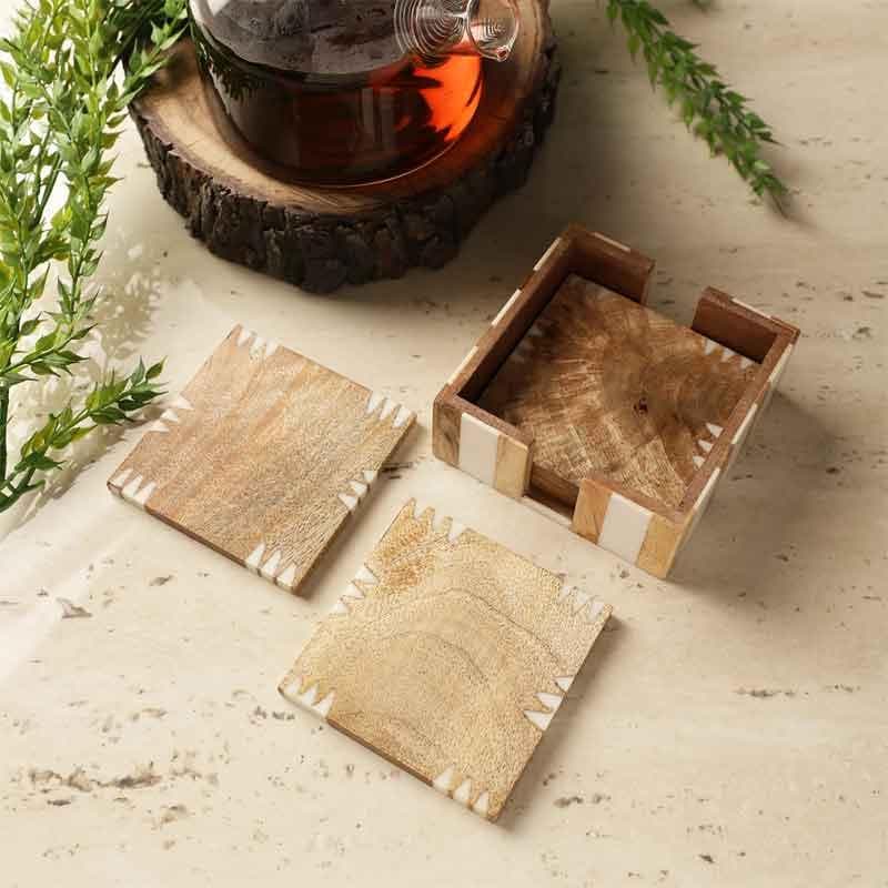 Mirage Minimalistic Wooden Coaster - Set Of Four media 4