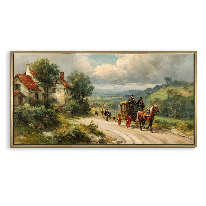Rustic Carriage Street Wall Art media 4