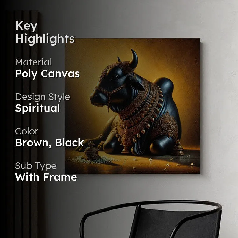 Spiritual Nandhi Wall Painting media 2