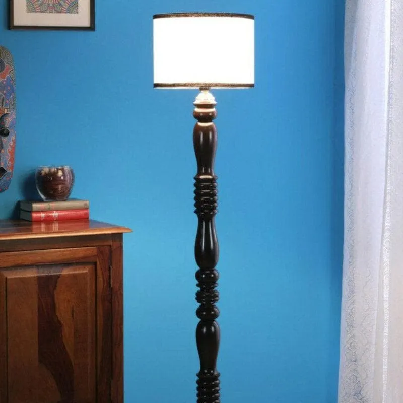 Twedie Floor Lamp - White & Black media 1