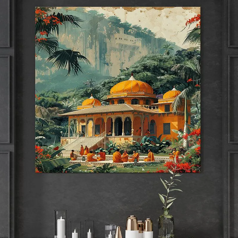 Golden Dome Serenity Poly Canvas Wall Painting media 1